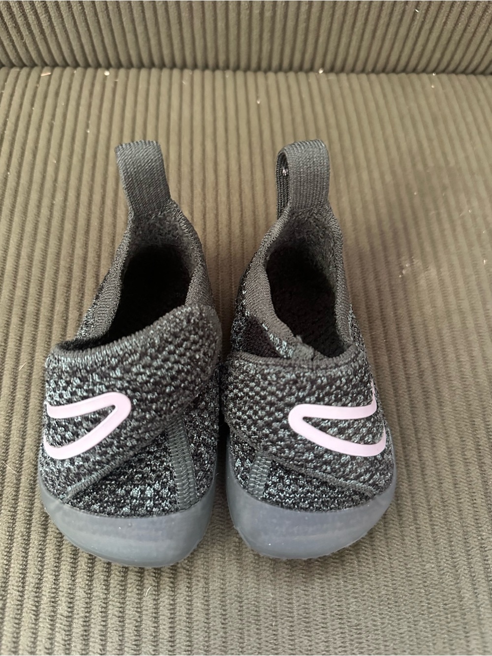 Nike Swoosh 1 Green and white Knit Velcro Baby Shoes